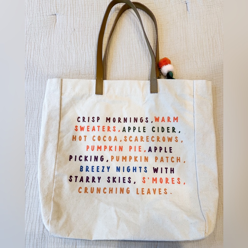 Fall bag tote with tassel detail - Picture 1 of 7